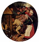 Pushed Into The Pig Sty by Pieter the Younger Brueghel